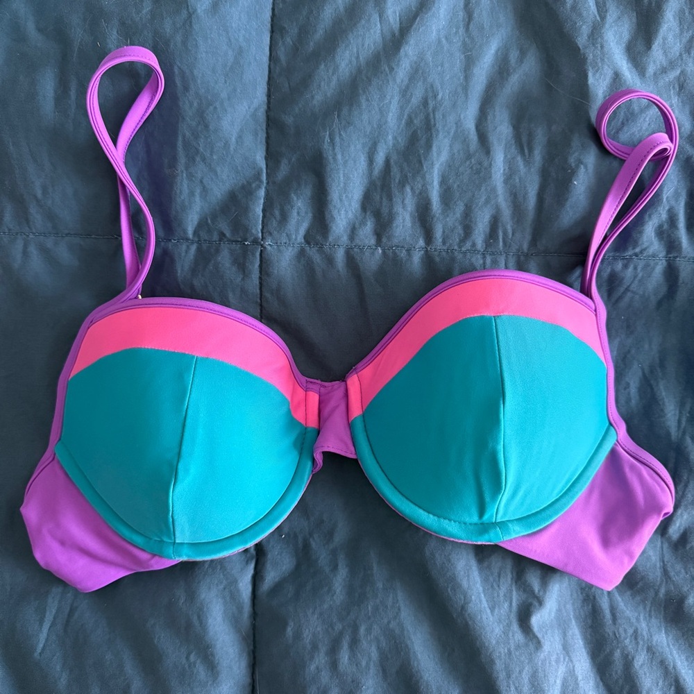93 Play Street Retro Confetti Underwire Padded Bikini Top